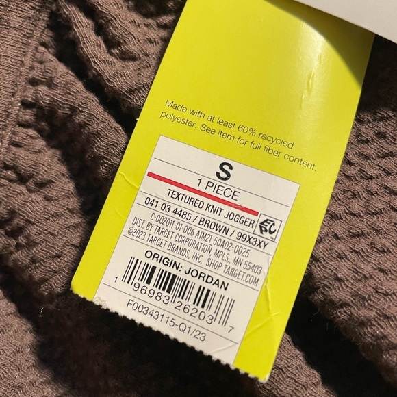 60. All In Motion Men’s Textured Jogger, NWT, Size S - Picture 4 of 7